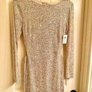 Windsor Gold Sequin Glam Dress